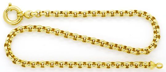 Foto 1 - Erbsen Goldkette mit Riesen Federring Gelb Gold 14K/585, K2359