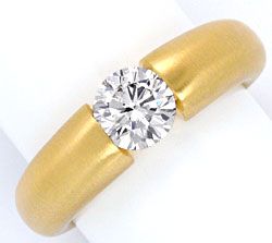 Foto 1 - Einkaräter Diamant-Spannring 1,06 Brillant 18K Gelbgold, R1108