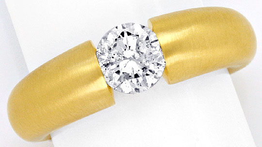 Foto 2 - Diamant-Spann Ring 1,04 ct Brillant massiv 18K Gelbgold, R1376