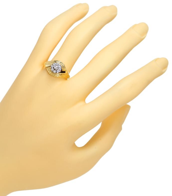Foto 4 - Diamantenring mit 0,24ct Brillanten Gelbgold-Weißgold, S1307