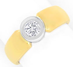 Foto 1 - Brillant-Diamant-Ring 0,31ct, Gelbgold-Weißgold, S3581