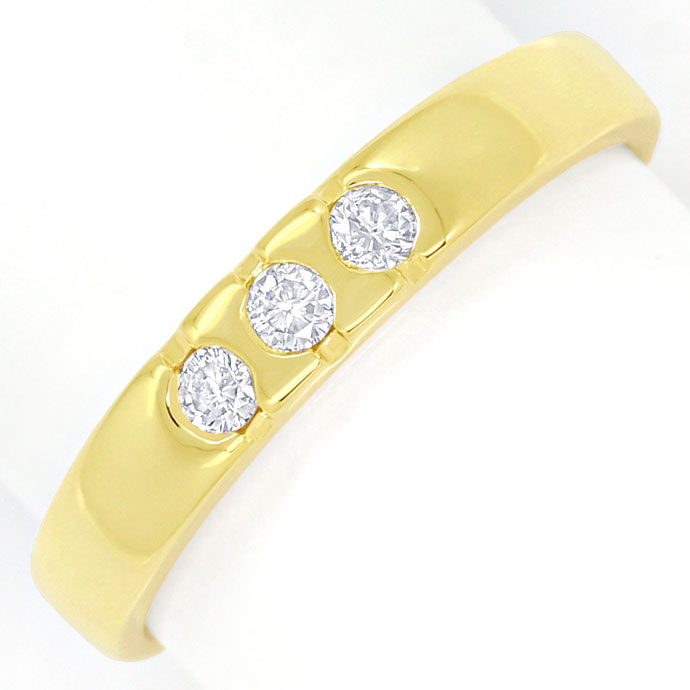 Foto 2 - Diamantring 0,16 Carat Brillanten Gelbgold-Bandring 585, S9607